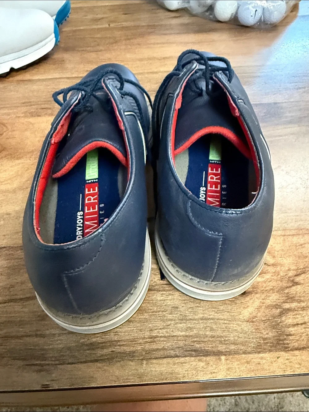 FootJoy Navy and Red Men's Slip-On Golf Shoes